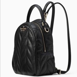 🆕 NWT Kate Spade Briar Lane Quilted Mini Convertible Backpack Black